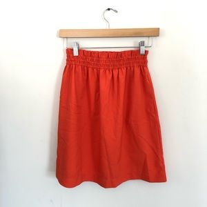 High-waisted Orange Skirt - LA Designer Comme Toi